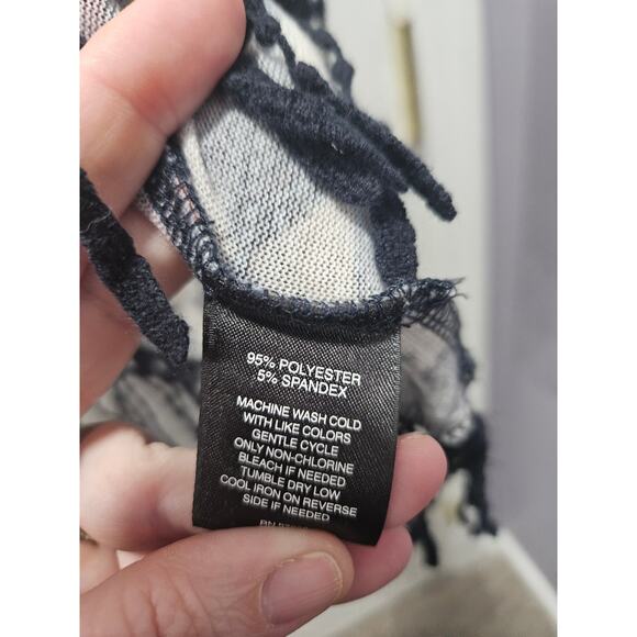 Signature Studio Fringe Poncho Top XL Boho Aztec Print Dolman Y2K - Picture 4 of 7